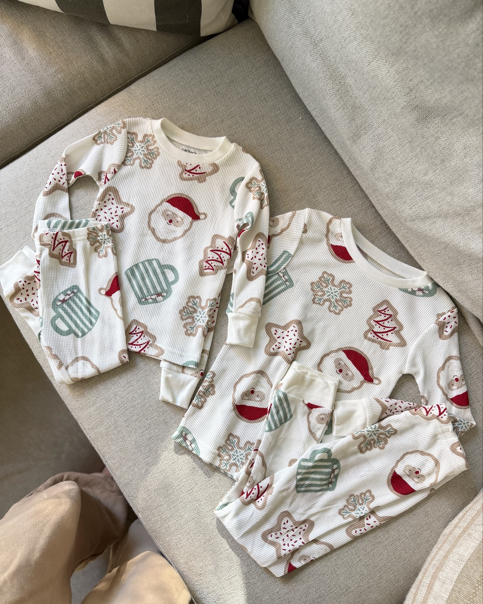 Christmas cookie pajamas for both kiddos 🤎🤎 loved this print and only $12/set!! So affordable. Material is a waffle knit and soft! 

18m for Evelyn, 5T for Ollie!

Target finds, carters, Christmas pajamas, toddler Christmas pajamas 

#LTKKids #LTKHoliday #LTKSeasonal