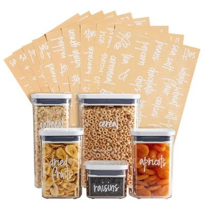 Talented Kitchen 157 Pantry Labels for Containers, Preprinted White Script Food Label Stickers Fo... | Target