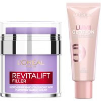 L'Oreal Paris Hyaluronic Filler Water Cream & Lumi Glotion Bundle (Various Shades) - 901 Fair Glow | Look Fantastic (UK)