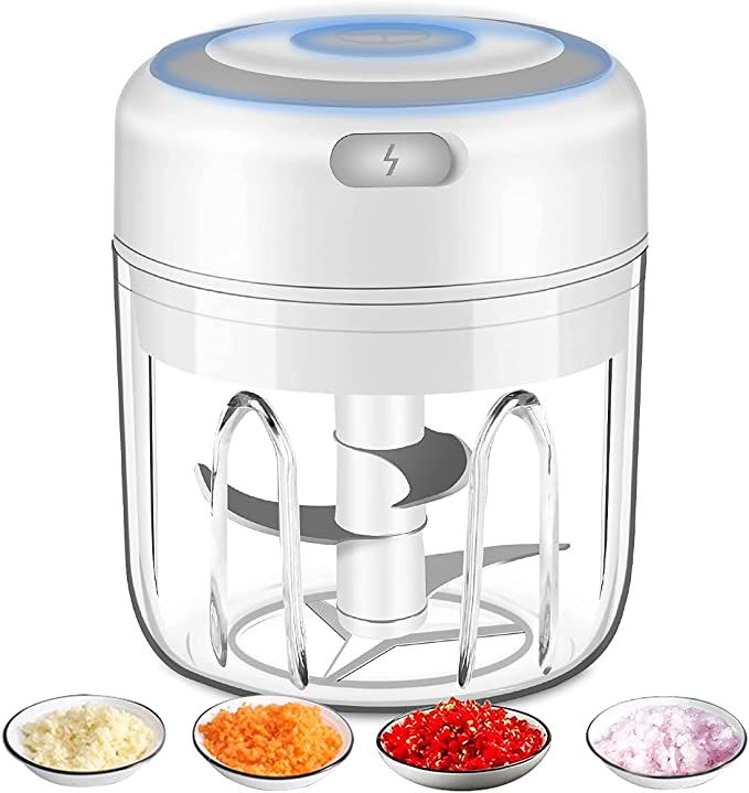 Electric Mini Garlic Chopper, Portable Food Processor, Vegetable Chopper Onion Mincer, Cordless M... | Amazon (US)