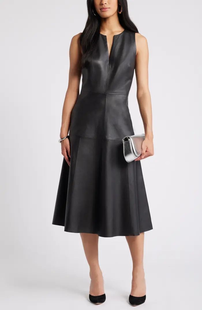 A-Line Leather Dress | Nordstrom