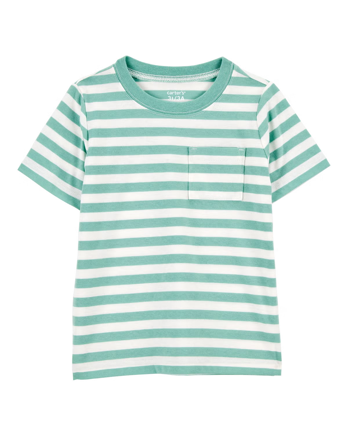 Toddler Striped Short-Sleeve Pocket Tee - Green - Carter's | Carter's | Carter's Inc
