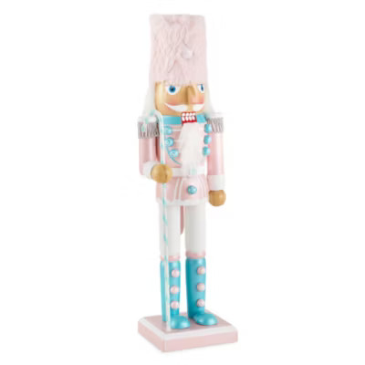new!North Pole Trading Co. 14in Pink Soldier Wood Christmas Nutcracker | JCPenney