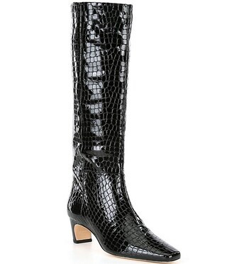 Antonio Melani Mades Crocodile Patent Leather Tall Dress Boots | Dillard's | Dillard's