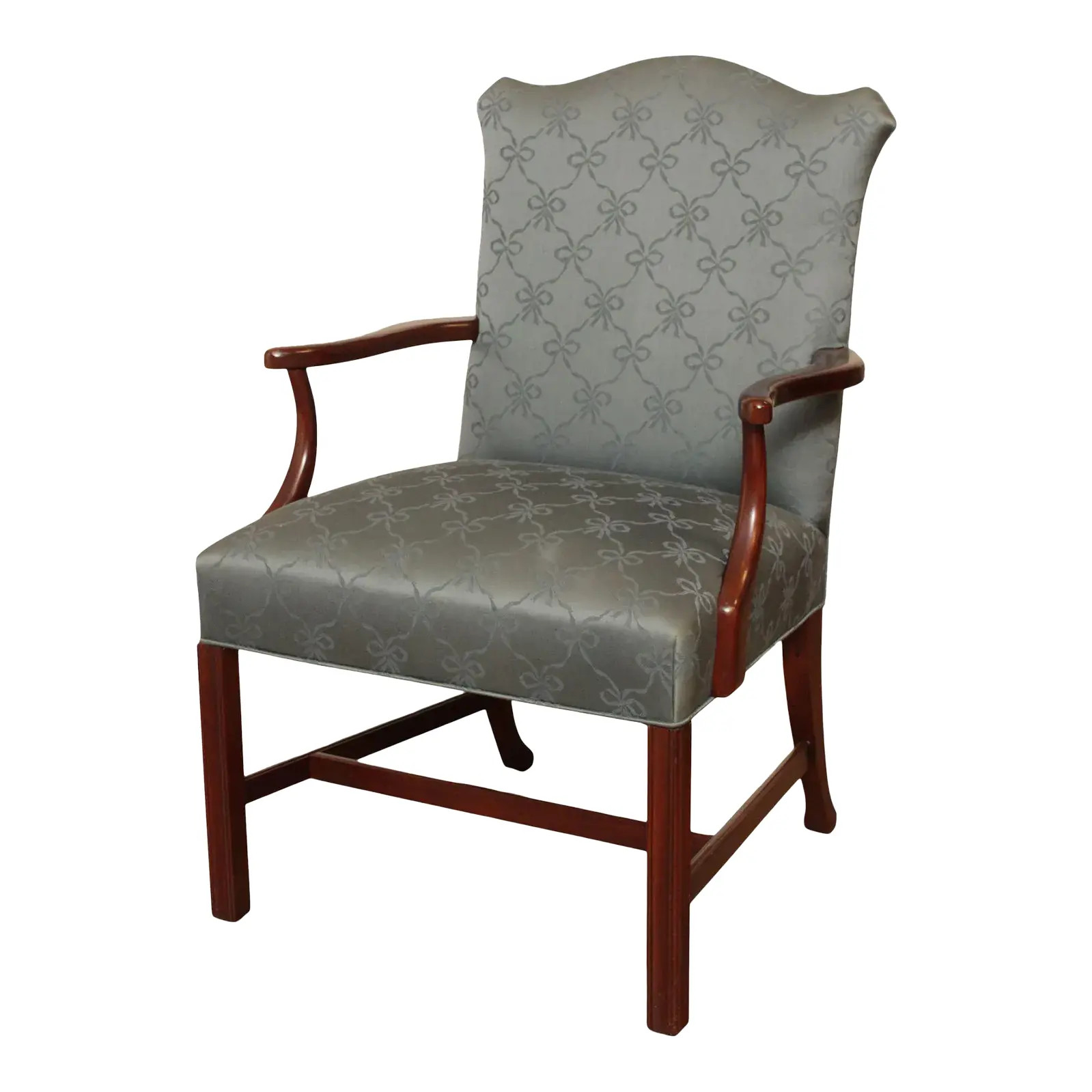 Chippendale Style Hickory Chair Mahogany Armchair | Chairish