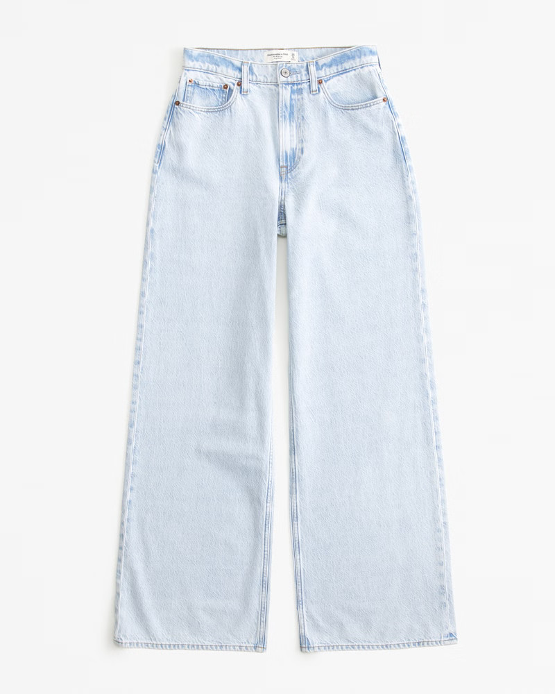 Curve Love High Rise Wide Leg Jean | Abercrombie & Fitch (US)