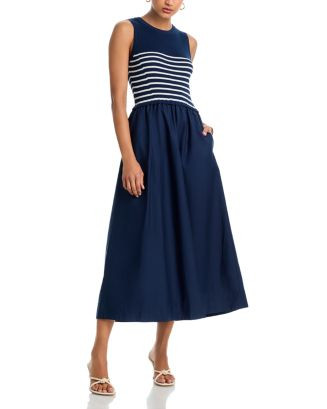 AQUA Mixed Media Maxi Dress - Exclusive | Bloomingdale's Women | Bloomingdale's (US)