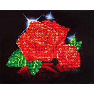 Diamond Dotz® Red Rose Sparkle Diamond Painting Artwork Kit | 11" x 14" | Michaels® | Michaels Stores