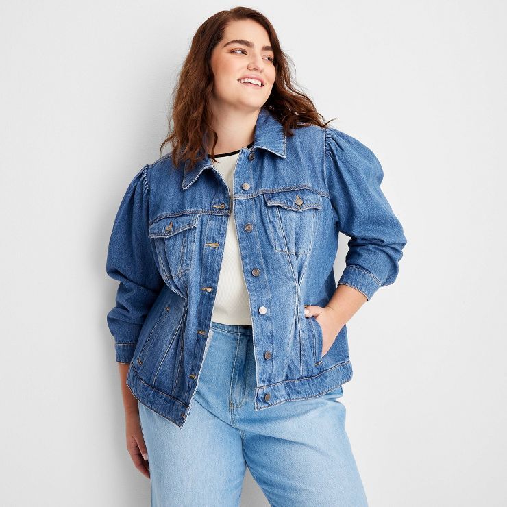 Women's Cinched Waist Denim Jacket - Future Collective™ with Gabriella Karefa-Johnson Medium Wa... | Target