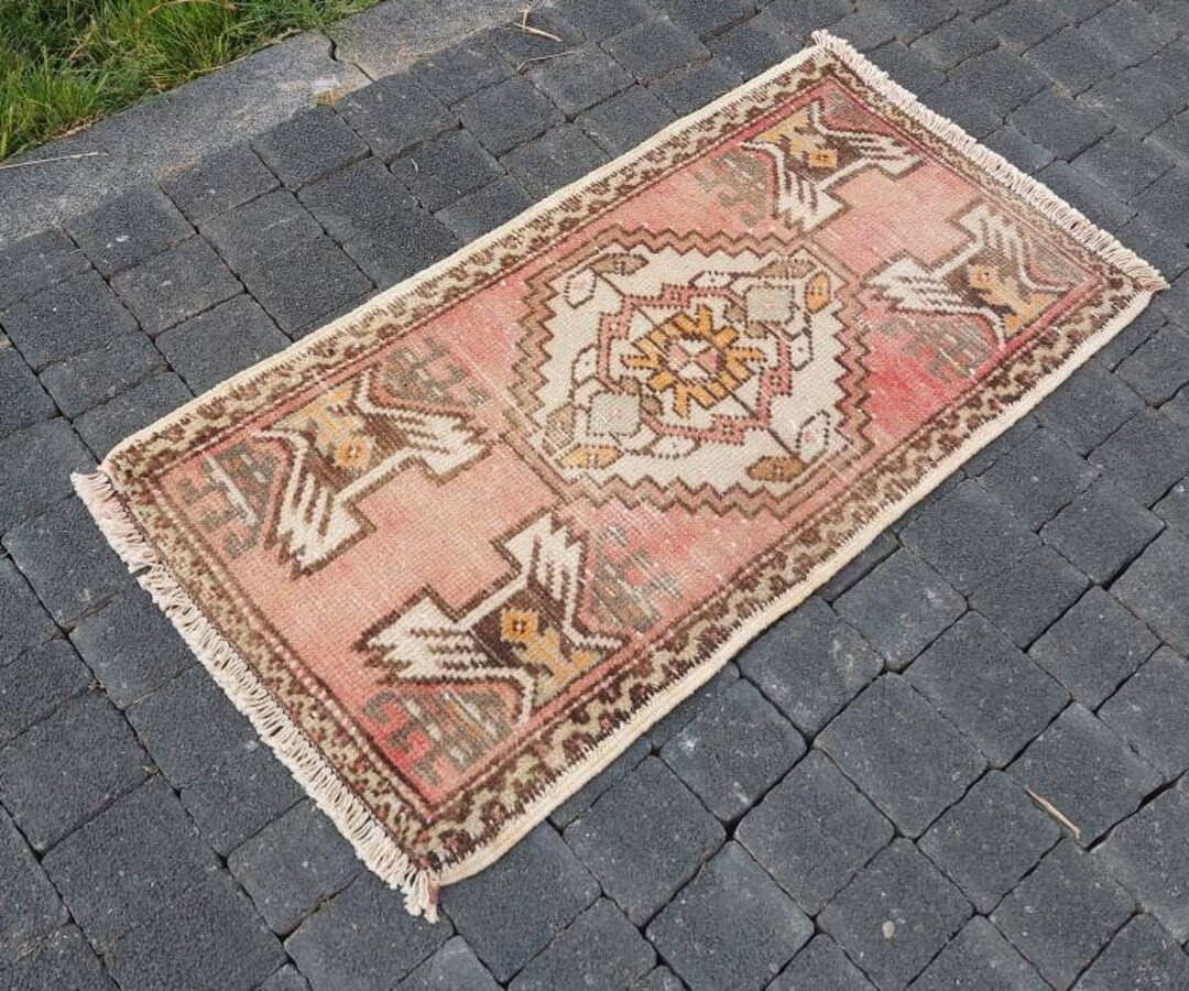 Pink 50 x 90 cm • Small Old RUG • Small Vintage RUG • Small Turkish RUG • Boho | Etsy (US)