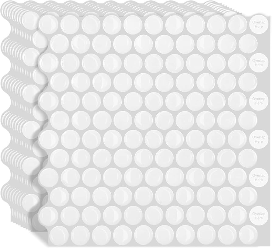 WalDecoo White Peel and Stick Backsplash for Kitchen, Penny Round Self Adhesive Wall Tiles, Backs... | Amazon (US)