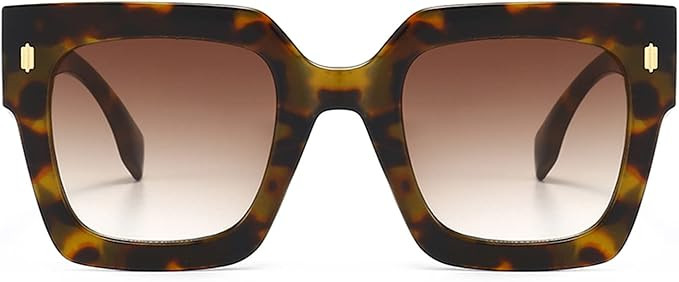 ADE WU Vintage Oversized Square Sunglasses for Women,Retro Blue Orange Sun Glasses UV400 Protecti... | Amazon (US)