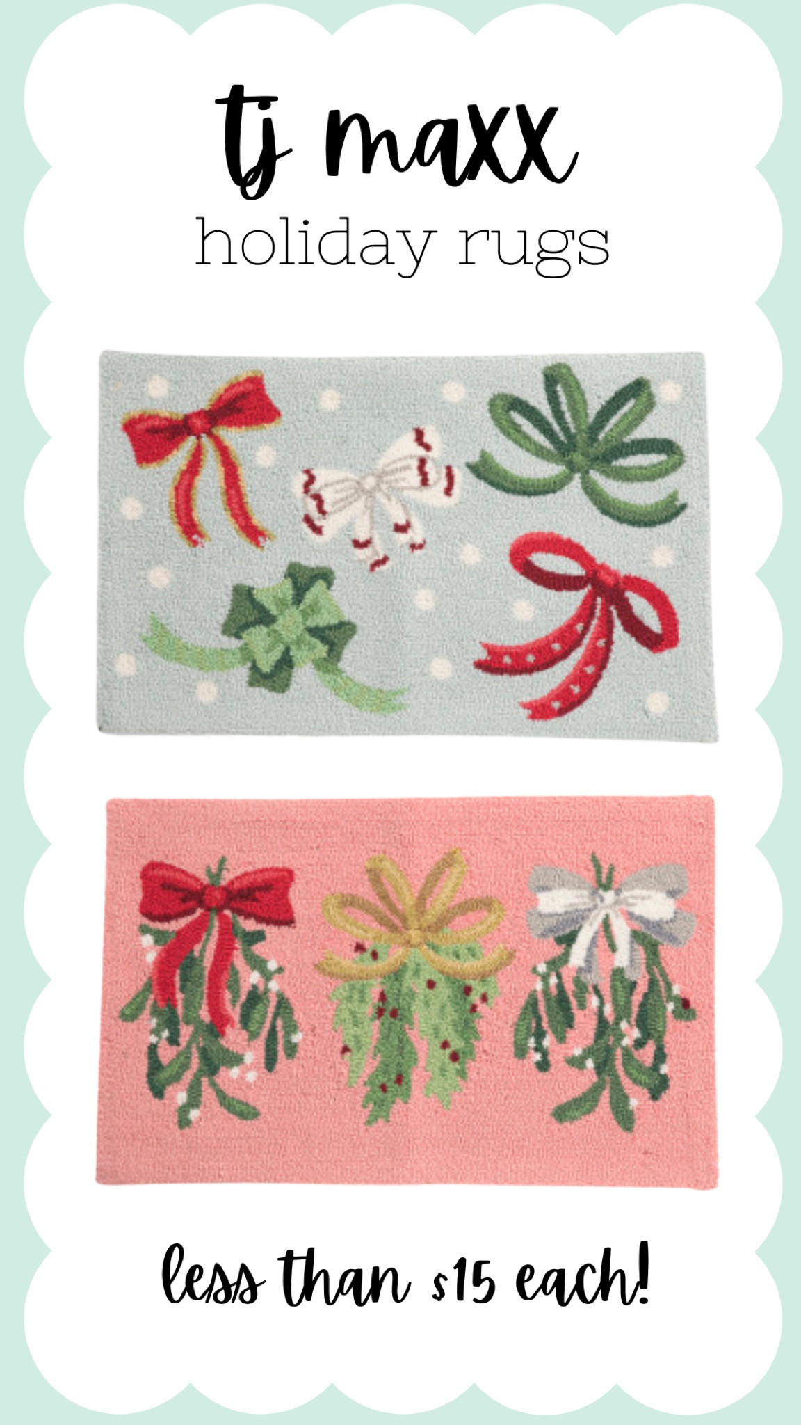 How adorable are these hooked rugs from TJ Maxx! Affordable too! 😍 

#LTKFindsUnder50 #LTKSeasonal #LTKHome