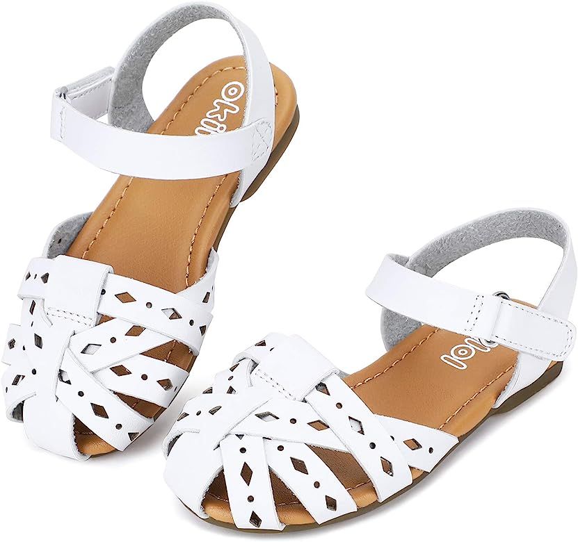 OKILOL Toddler Girl Sandals Summer Strappy Sandals Princess Dress Shoes (Toddler/Little Kid) | Amazon (US)