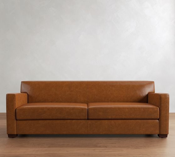 Ashby Leather Sofa (67"-89") | Pottery Barn (US)