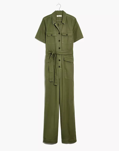 Curvy Tie-Waist Military Jumpsuit | Madewell