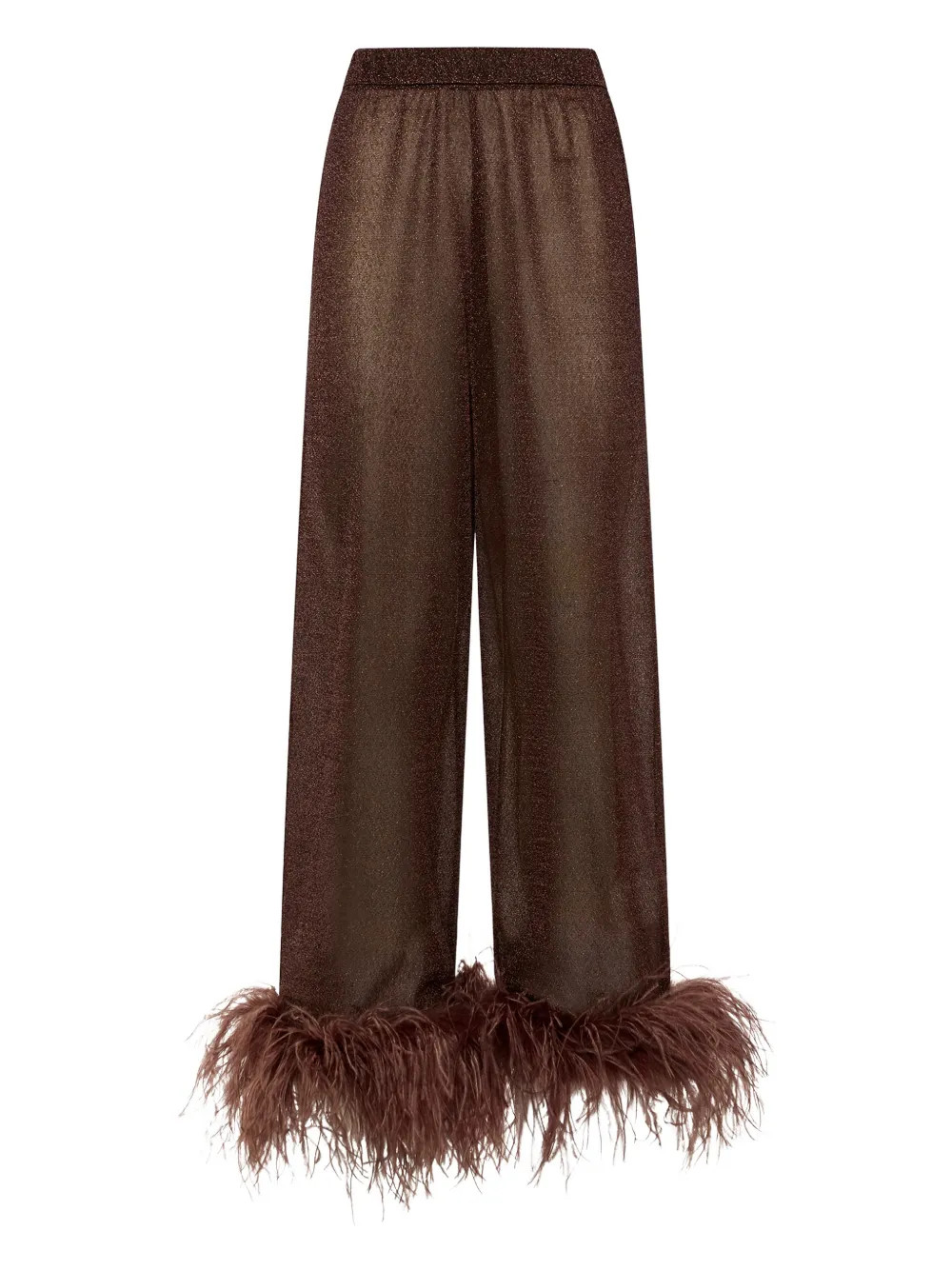 Oséree Lumière Plumage Trousers | Brown | FARFETCH | Farfetch Global
