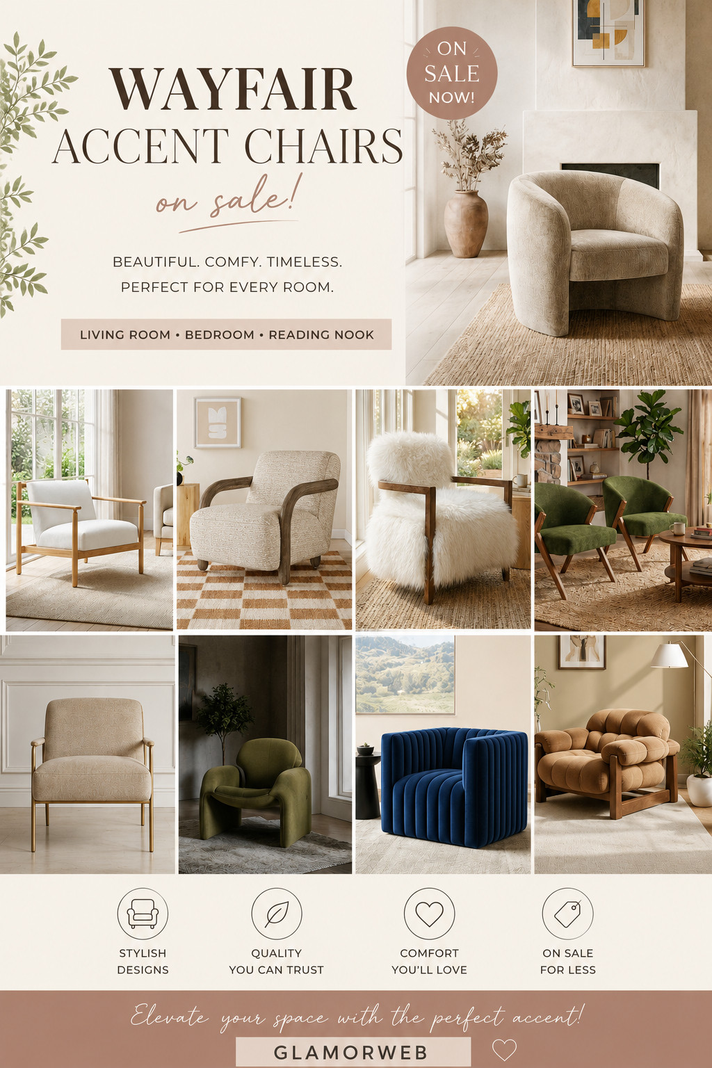 I keep seeing the cutest homes online and they all have one thing in common… a perfect accent chair 😭 so obviously I had to look on Wayfair and now I’m obsessed. They have so many beautiful options on sale that make your space feel instantly upgraded. I love how you can keep everything simple and let the chair be the statement. Perfect for your living room or bedroom and honestly such a small change that makes a big impact.

#WayfairFindsHome #AccentChairStyle #HomeDecorInspo #LivingRoomUpgrade #BedroomDecorVibes #CozyHomeIdeas #NeutralAestheticStyle #ModernInteriorInspo #SaleHomeFinds #LTKDecorInspo #ChicHomeVibes #AffordableDecorIdeas #InteriorGoalsNow #HomeGlowUp #DecorInspo 

 #LTKSeasonal #LTKHome #LTKSaleAlert