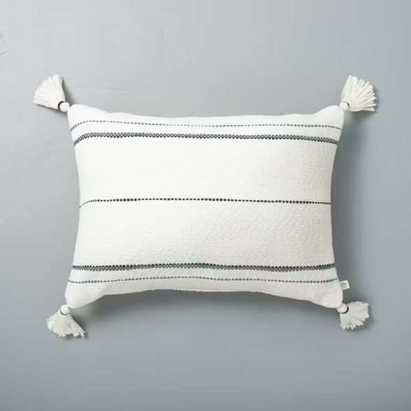 Dotted Stripes with Tassels Throw Pillow - Hearth & Hand™ with Magnolia | Target