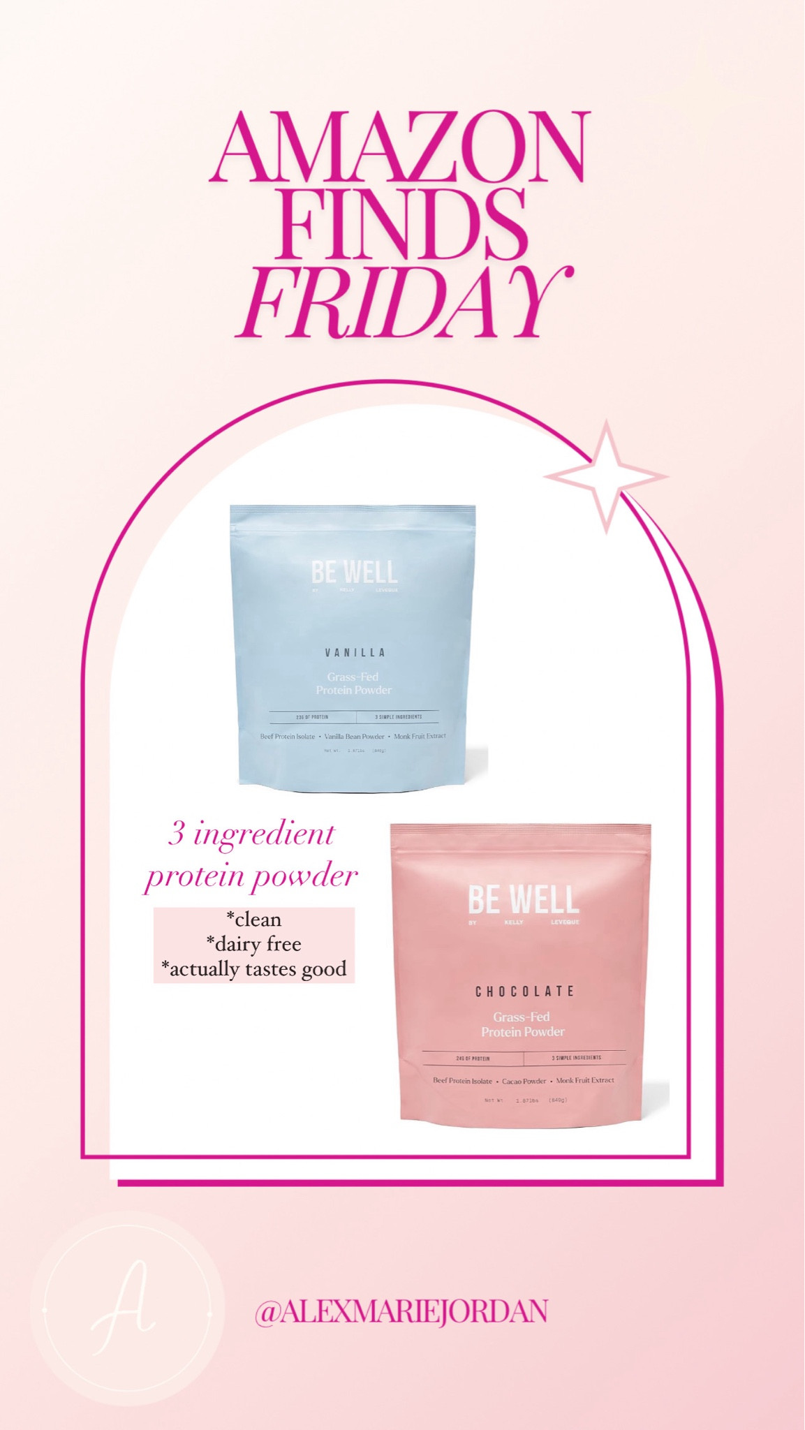 Delicious and clean 3 ingredient protein powder! Chocolate and vanilla are both yum! 

#LTKFitness #LTKFindsUnder50