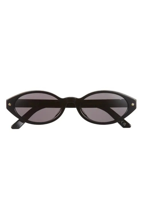 'DiorPacific R1I 52mm Oval Sunglasses in Shiny Black /Smoke at Nordstrom | Nordstrom