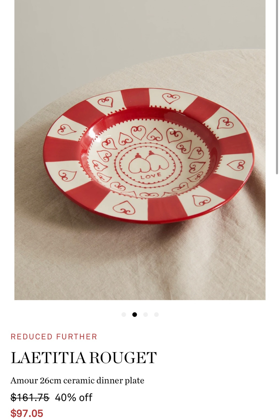 Home Decor on Sale: Laetitia Rouget Ceramic Dinner Plate ♥️

#LTKsalealert #LTKhome #LTKaustralia