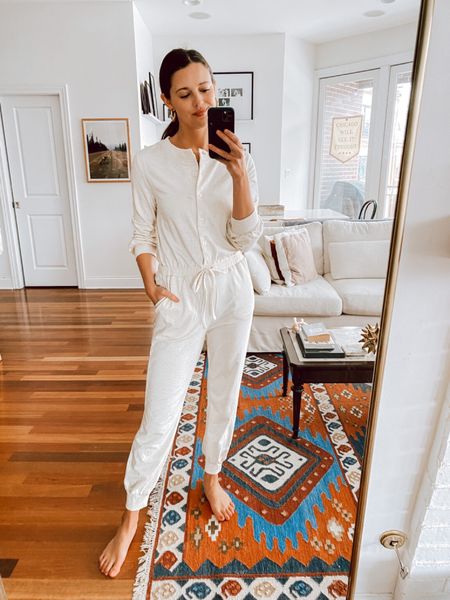 Cozy work from outfit. Lounge jumpsuit. Comes in several colors and under $30! Runs TTS. I’m in the small. 

Fall outfits, jumpsuits, loungewear 

#LTKsalealert #LTKfindsunder50