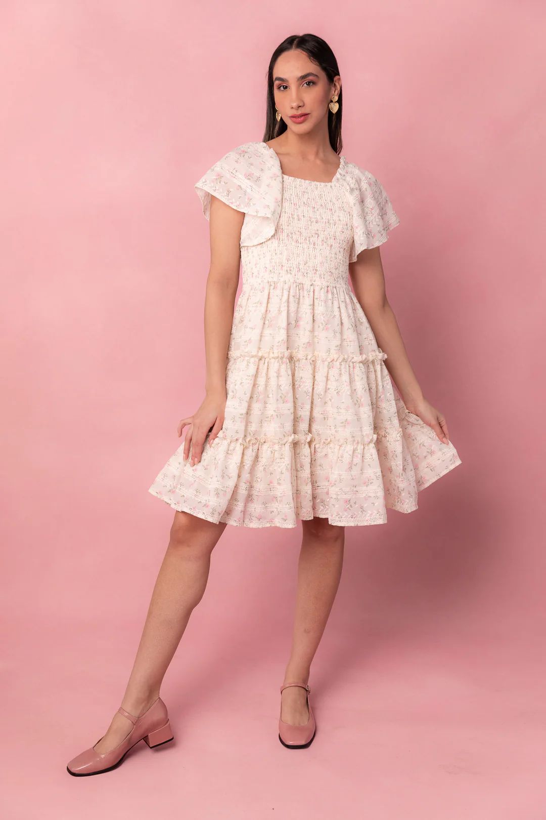 Madison Dress in Eyelet Floral | Ivy City Co