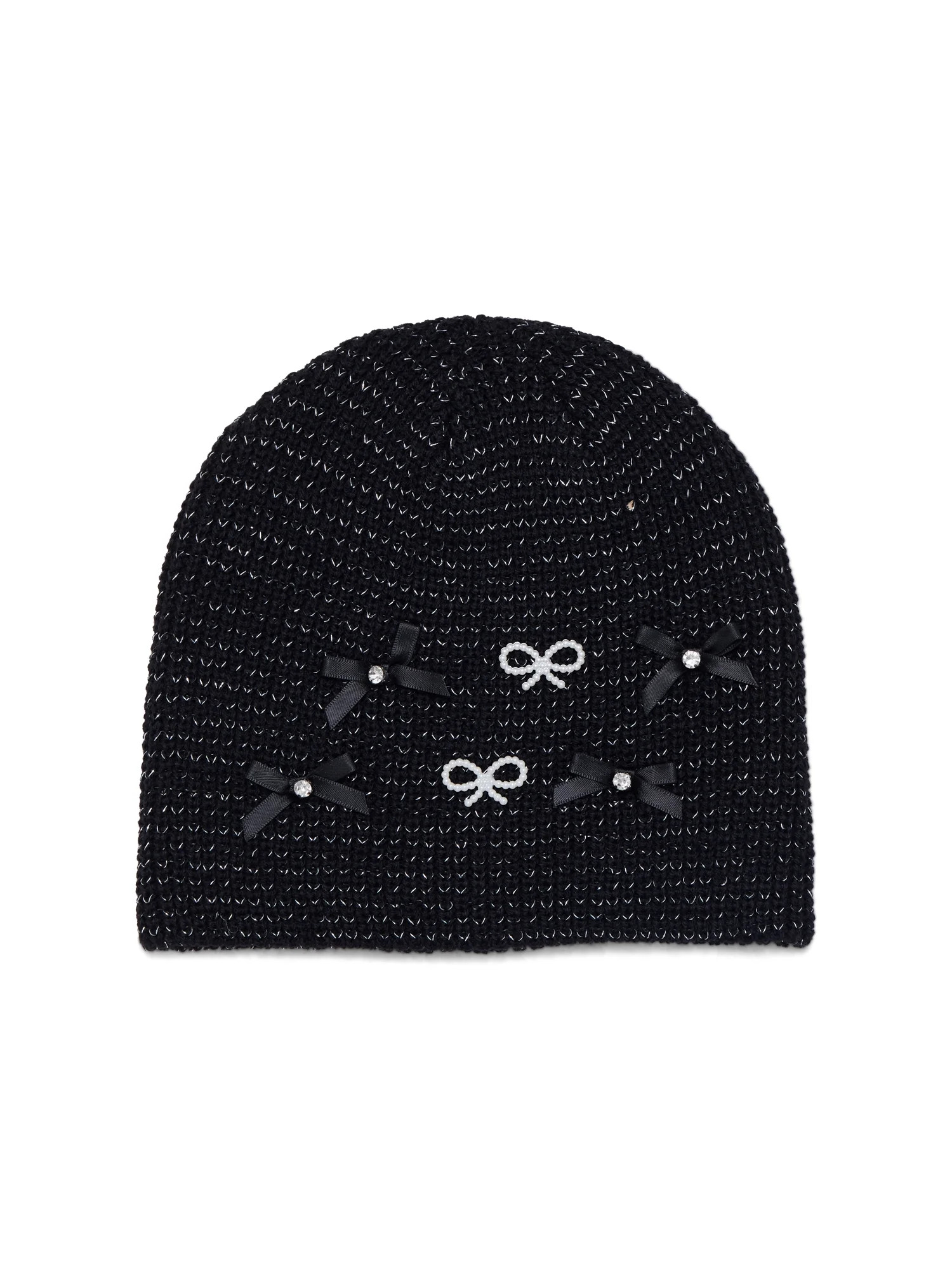 Madden NYC Women's Bow Trim Beanie, Black | Walmart (US)