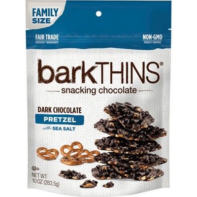 barkTHINS Sea Salt Dark Chocolate Pretzels - 10oz | Target