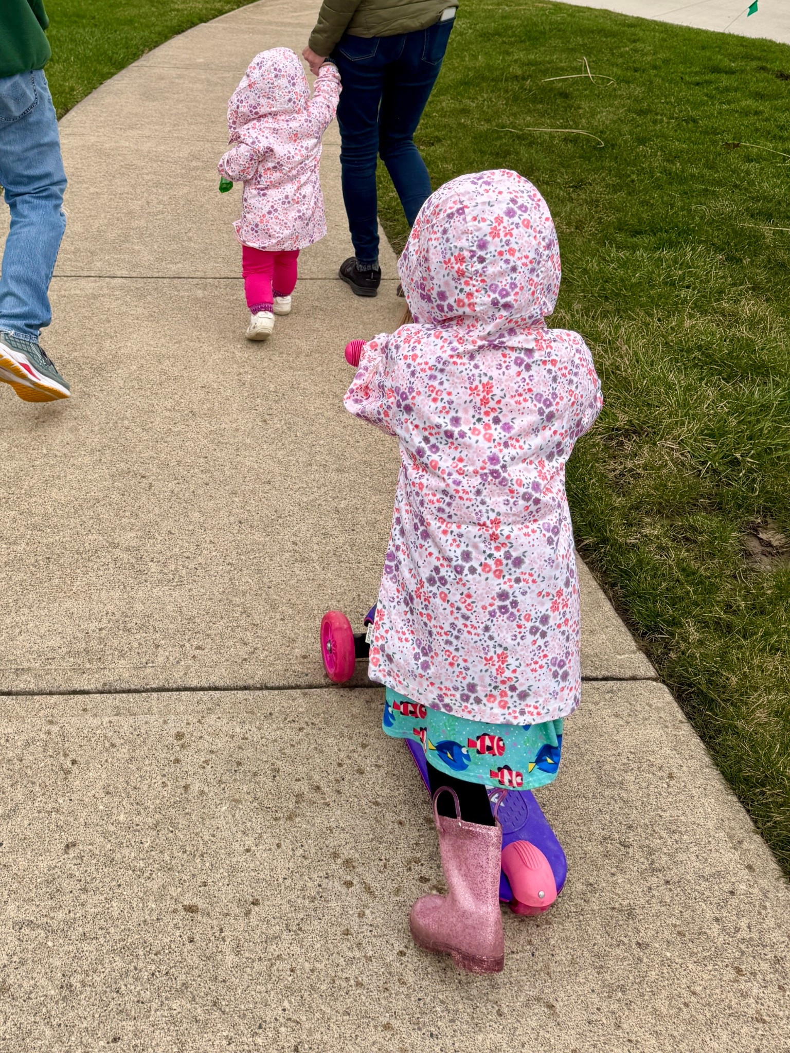Matching toddler raincoats 🩷 

Rain boots | scooter | girls Easter ideas 

#LTKKids #LTKSeasonal #LTKmomlife