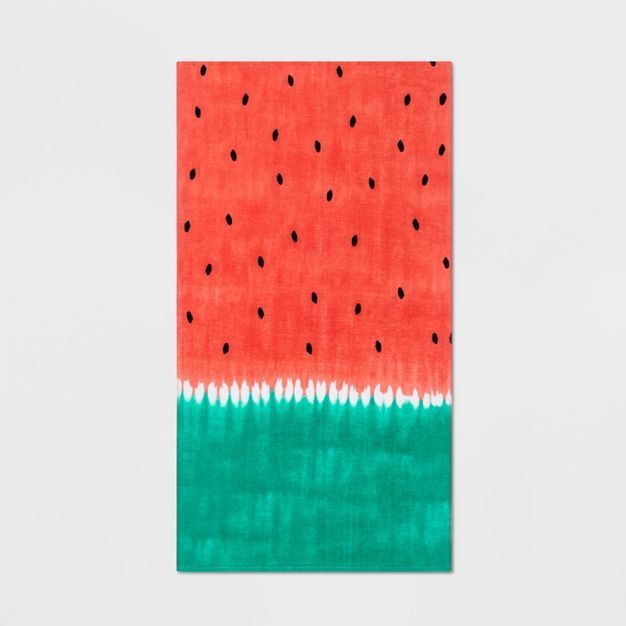 Watermelon Printed Beach Towel Ombre - Sun Squad™ | Target