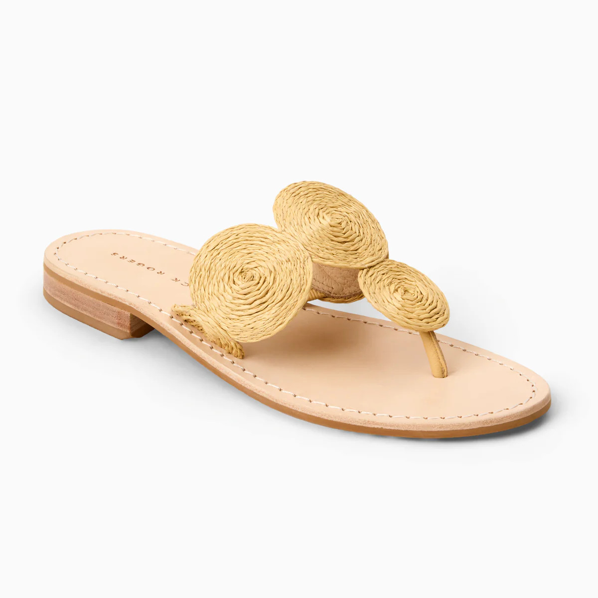 Jack Rogers Margo Flat Sandal — Natural Raffia | Jack Rogers