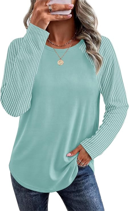 WIHOLL Sweatshirt for Women Fall Outfits Tunic Tops Long Sleeve Shirts | Amazon (US)