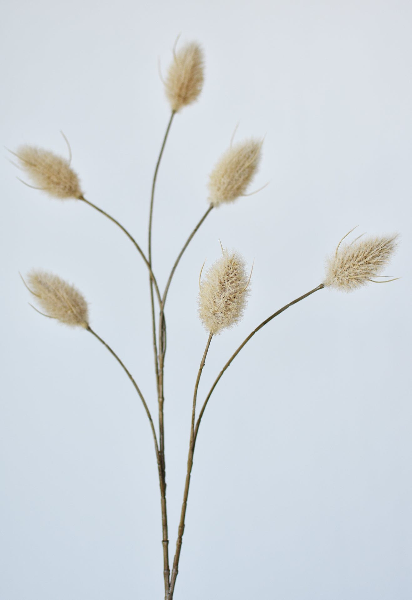28" Faux Beige Fuzzy Thistle Spray Stem | HouseFloral