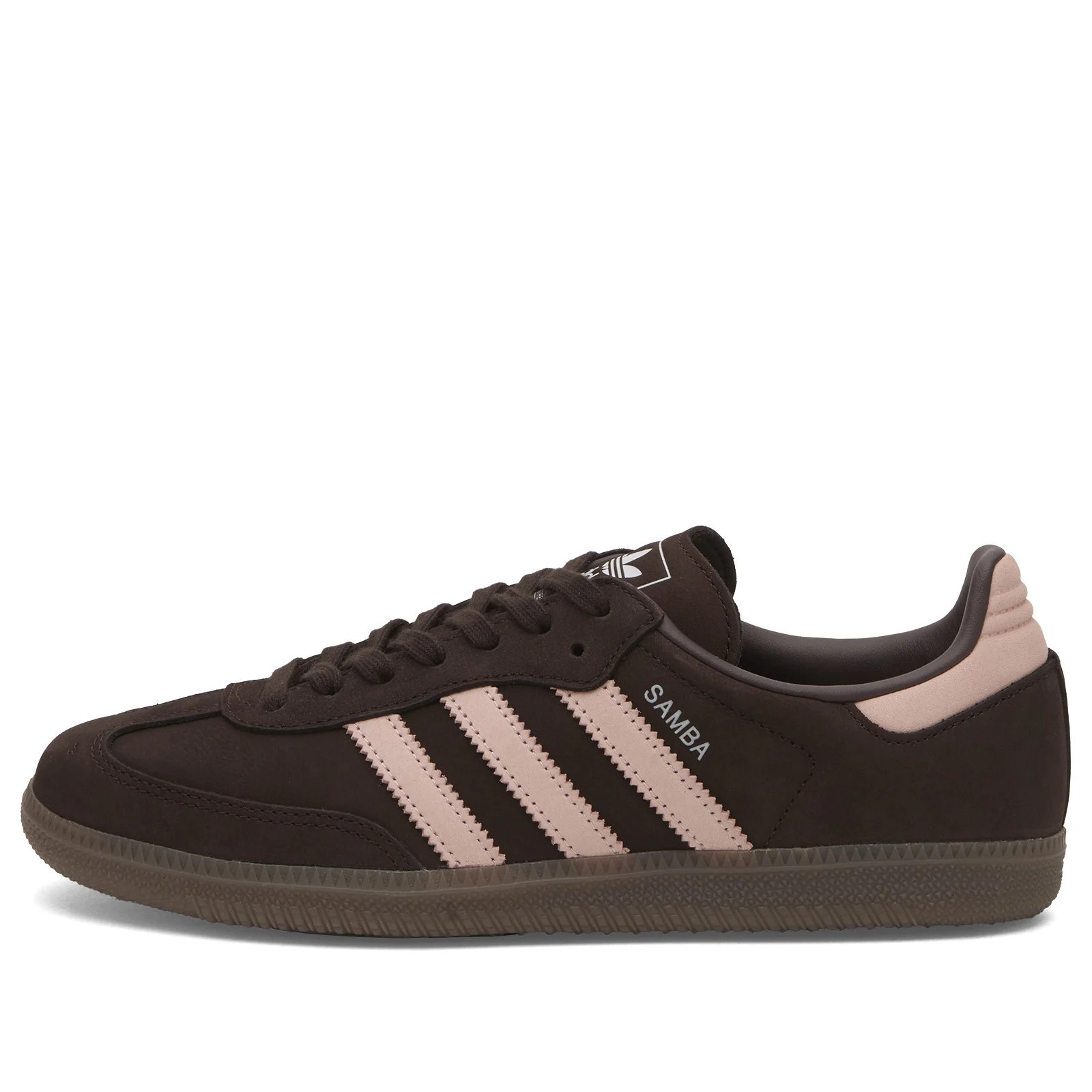 Adidas Women's Samba OG Sneakers in Aurora Coffee/Sandy Pink/White, Size UK 5.5 | END. Clothing