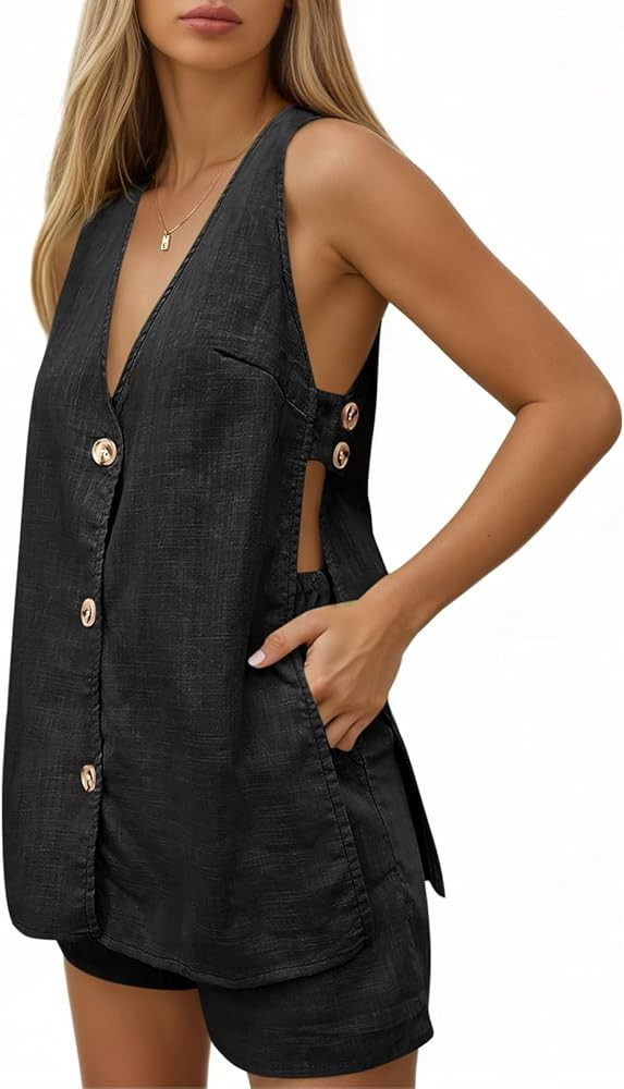 Tankaneo Womens Summer Vacation Outfits Beach Travel Cruise Resort Wear 2 Piece Short Sets Casual... | Amazon (US)