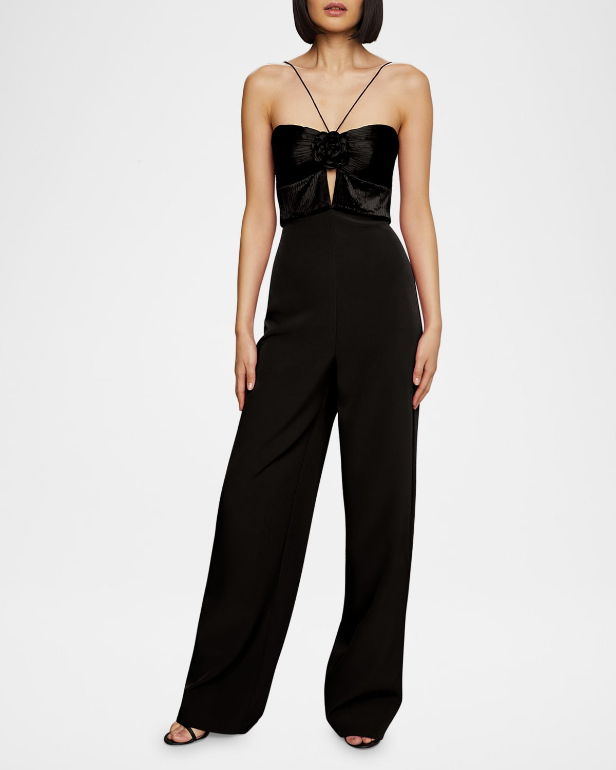 Quindell Rosette Wide-Leg Jumpsuit | Neiman Marcus