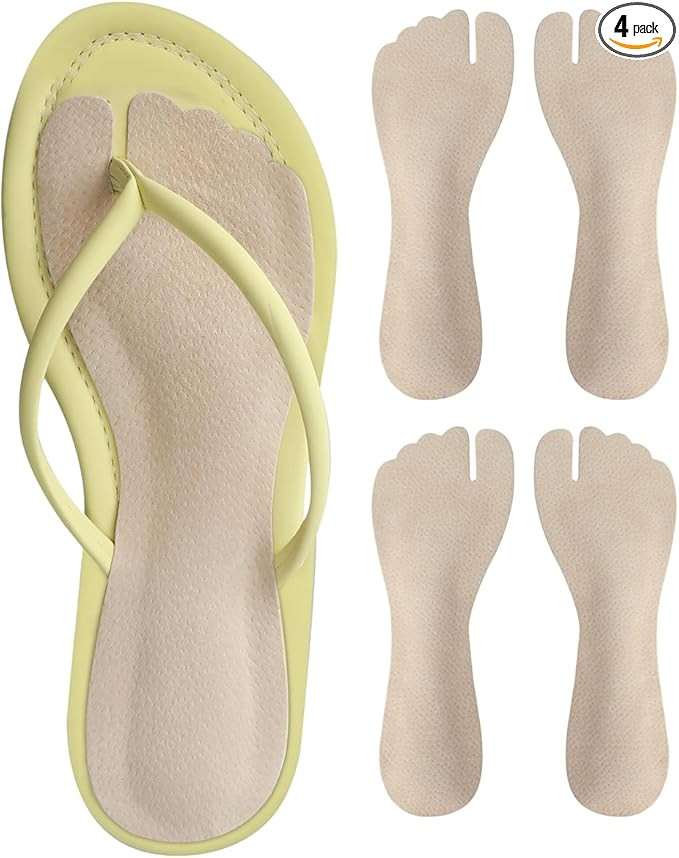 Pigskin Flip Flop Inserts for Thong Sandal, Adhesive Cushion Insoles for Thong Shoes Pain Relief,... | Amazon (US)