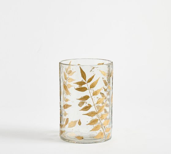 Linden Botanical Hurricane Candle Holder | Pottery Barn (US)