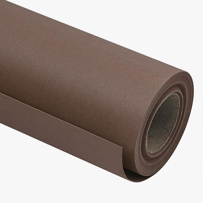 RUSPEPA Kraft Paper Roll - 17.5 inches x 32.8 feet - Recyclable Paper Perfect for Wrapping, Craft... | Amazon (US)