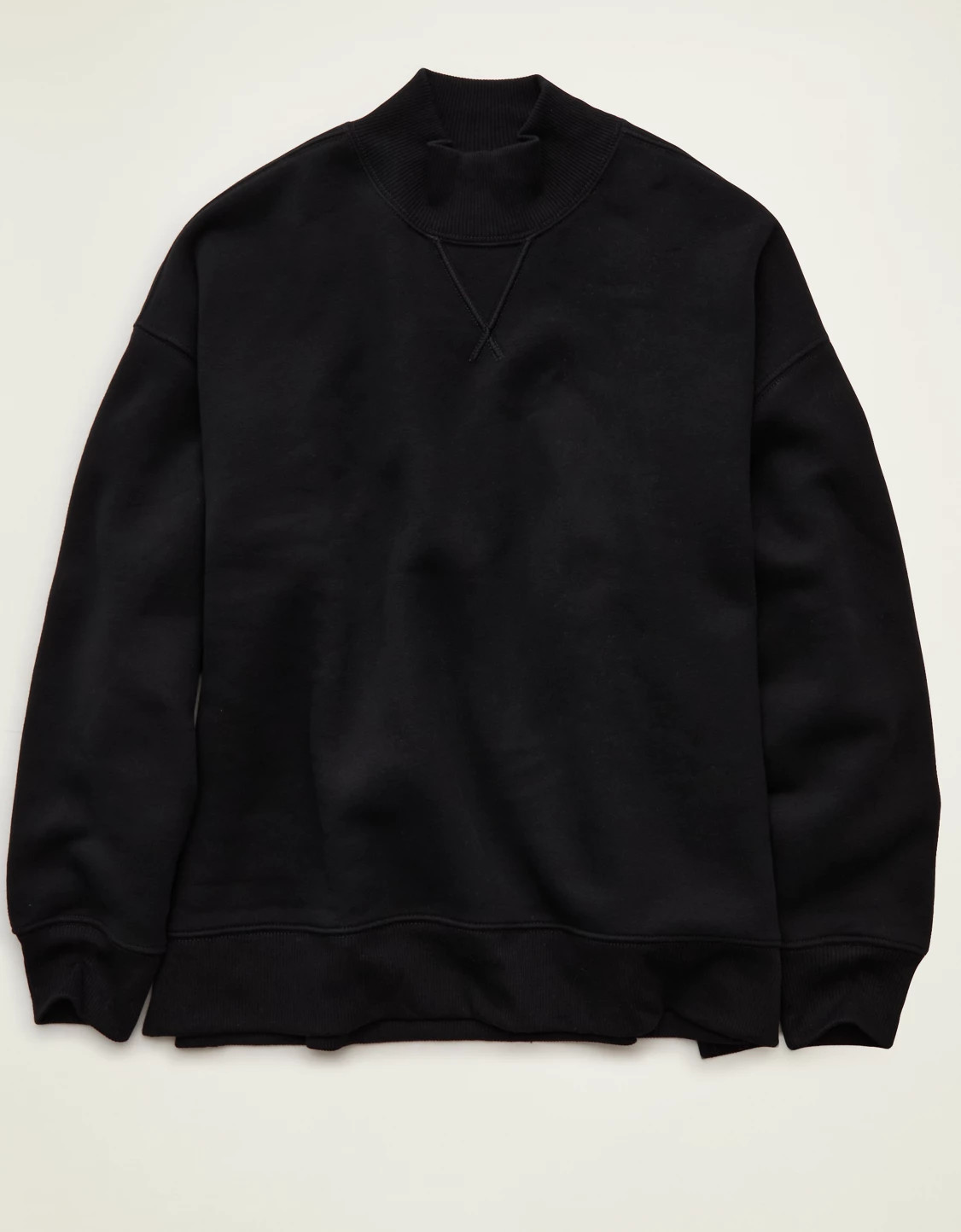 30-50% off AE & Aerie New + Bestseller AE Everyday Luxe Mock Neck Sweatshirt | American Eagle Outfitters (US & CA)