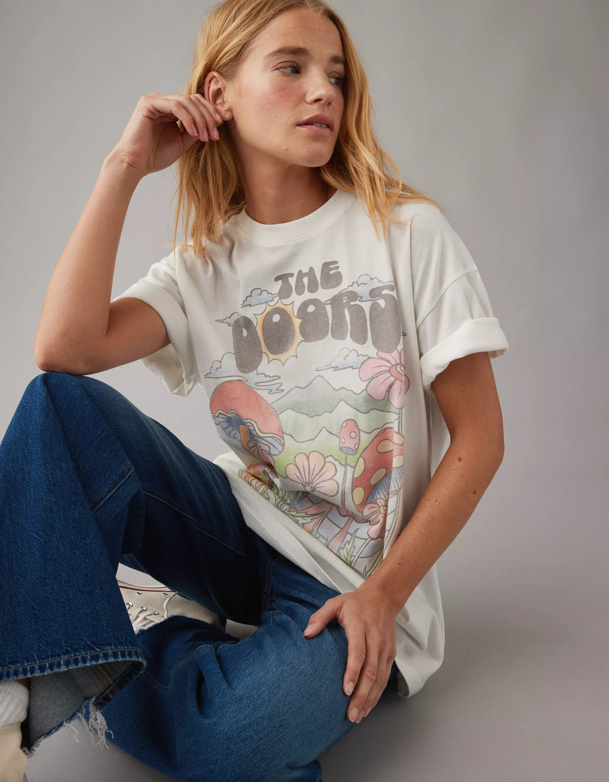 AE Oversized The Doors Graphic T-Shirt | American Eagle Outfitters (US & CA)