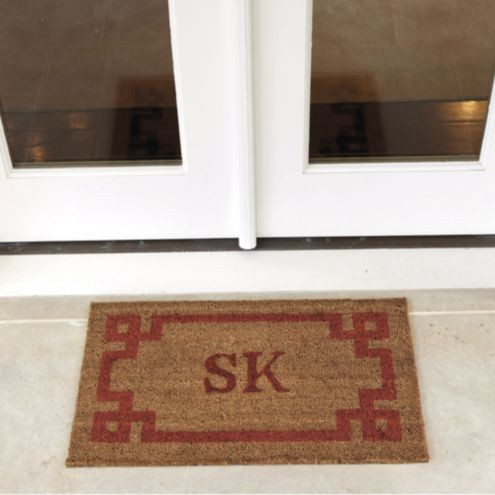 Suzanne Kasler Greek Key Personalized Coir Mat | Ballard Designs, Inc.