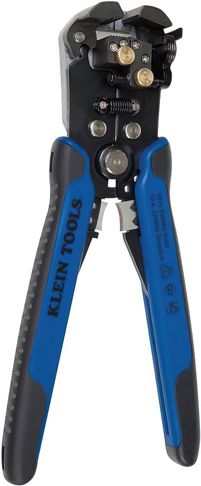 Klein Tools 11061 Self-Adjusting Wire Stripper / Cutter, Heavy Duty, for 10-20 AWG Solid, 12-22 A... | Amazon (US)