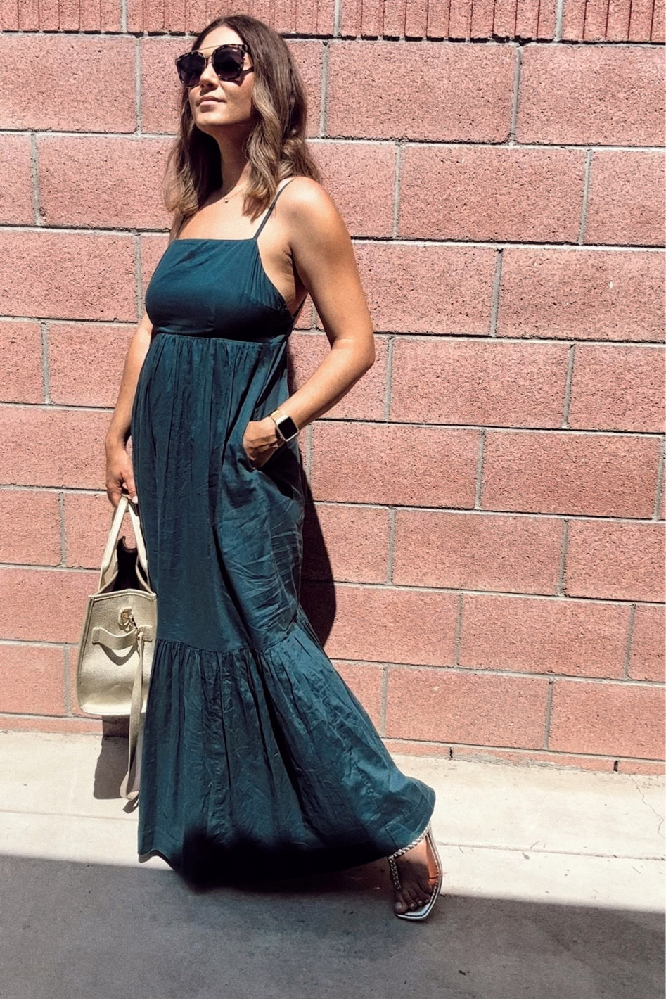 ✨Last chance to snag this stunning @abercrombie maxi dress! 😍 Don't miss out on the final day of their 4th of July amazing sale! Grab it before it's gone! 💃🛍️
This dark & rich green color is soooo gorgeous.! 🫶And their a floral print available too. Wearing size small. 

#LTKFind #LTKsalealert #LTKSeasonal