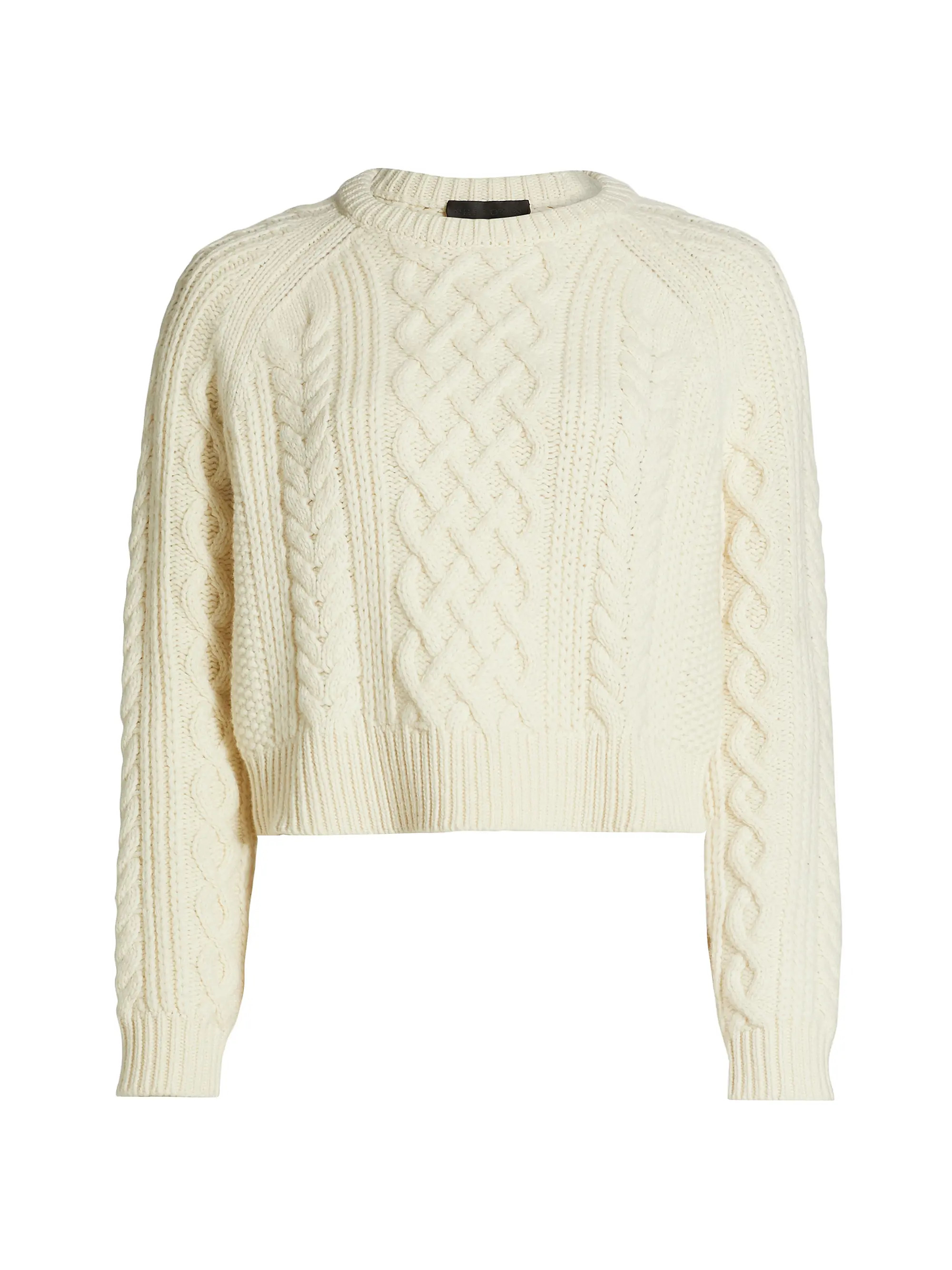 Nili Lotan Coras Wool Cable-Knit Sweater | Saks Fifth Avenue | Saks Fifth Avenue