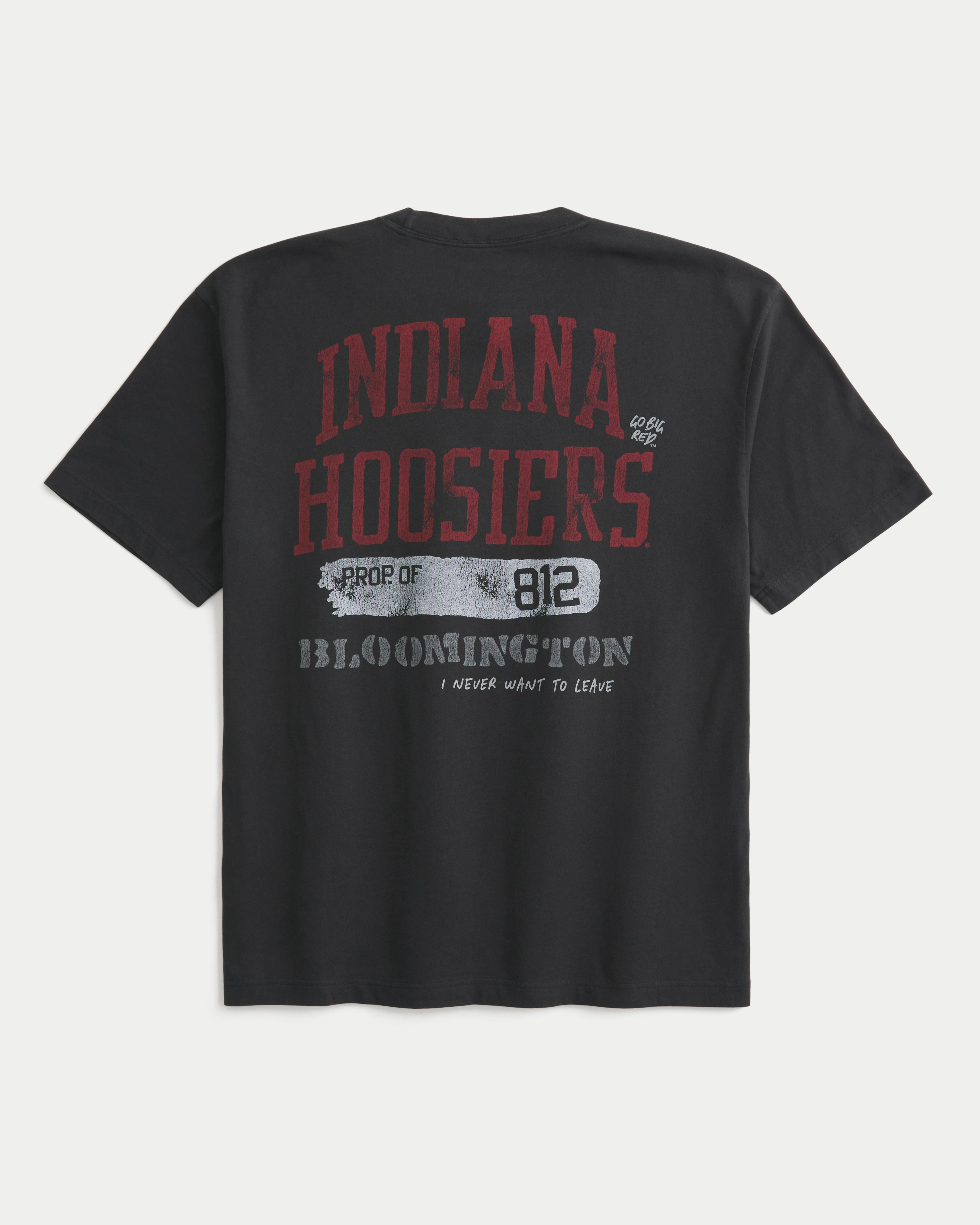 Boxy Indiana University Hoosiers Graphic Pocket Tee | Hollister (US)