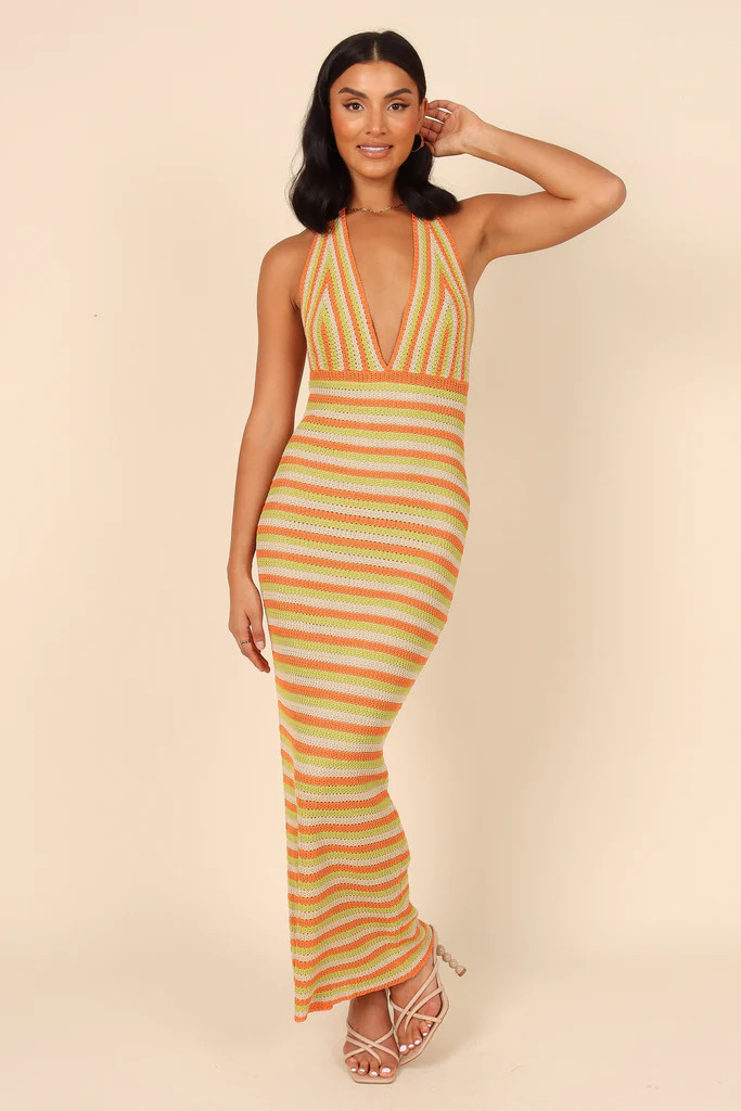 Ruby Crochet Midi Dress - Orange | Petal & Pup (US)