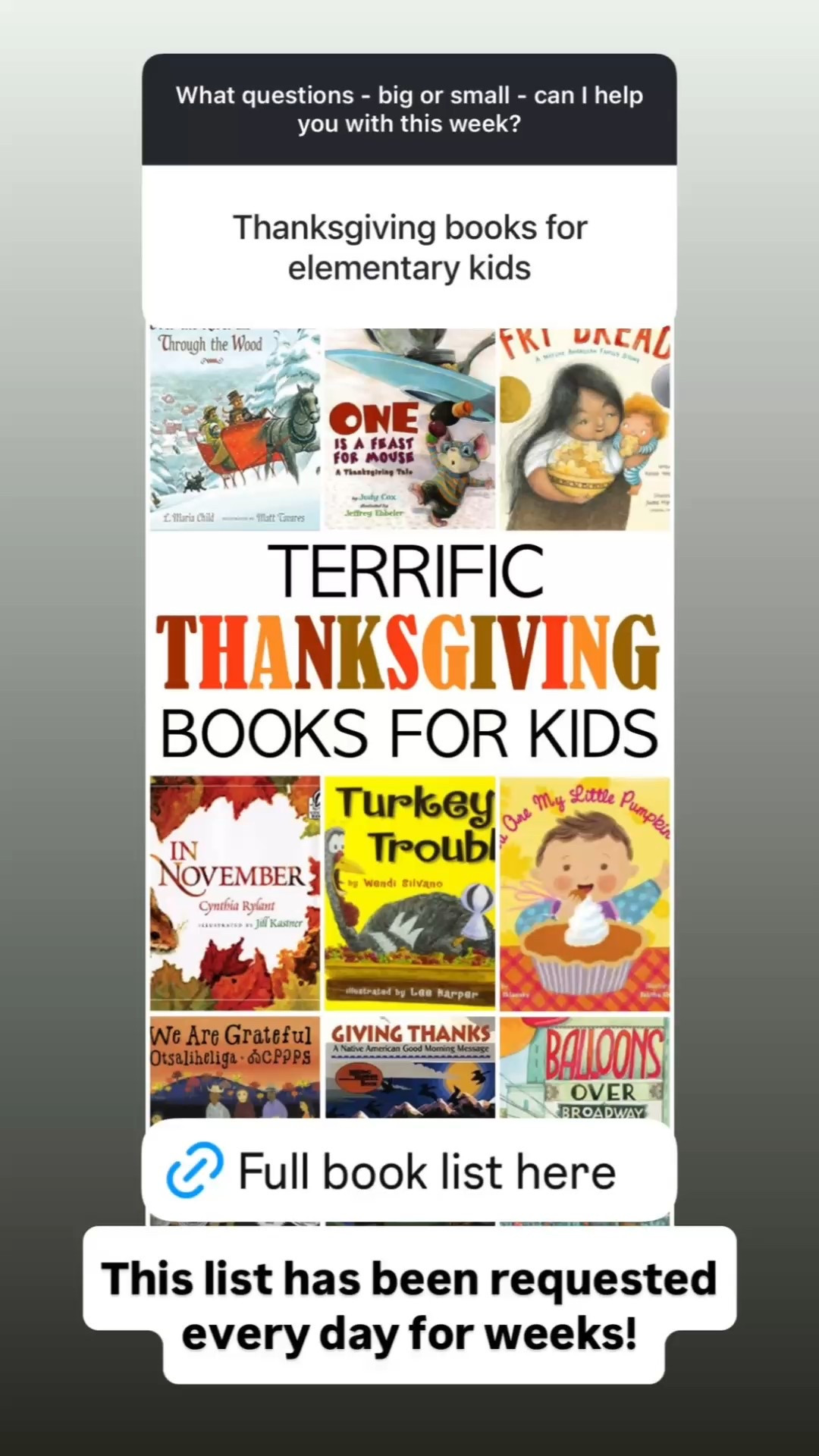 With Thanksgiving next week, I’ve been getting messages every day for weeks about Thanksgiving books for kids. 
These are some of my favorites 👇

#LTKHoliday #LTKSeasonal #LTKKids